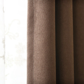 Subtle Spring Chocolate Curtain Drapes 5