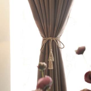 Subtle Spring Chocolate Curtain Drapes 4