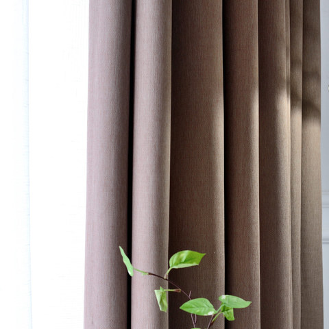 Zigzag Twill Mocha Brown Blackout Curtain Drapes 1