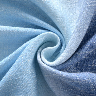 Sea Breeze Cocktail Sea Blue and Coconut White Ombre Striped Curtain 6