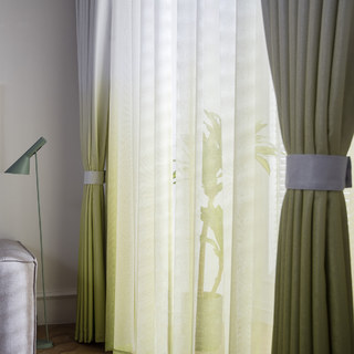 The Perfect Blend Ombre Lime Green Textured ​Sheer Curtain