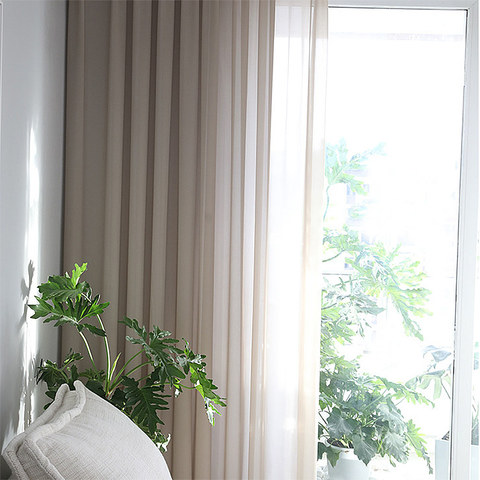 Soft Breeze Sand Chiffon Sheer Curtain 1