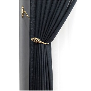 A Touch of Sunshine Black Heavy Semi Sheer Curtain 6