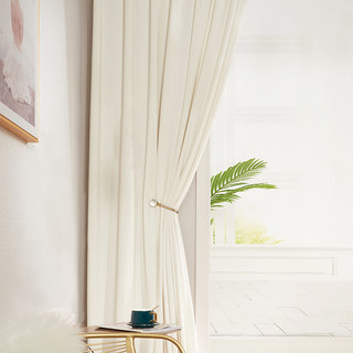 Fine Whipped Cream Off White Velvet Curtain Drapes 2