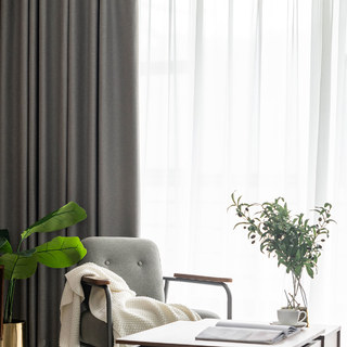 Herringbone Gray 100% Blackout Curtain Drapes 5