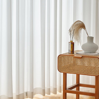 Pinstripes White Crinkle Crushed Sheer Curtain 6