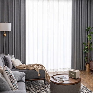 Simple Pleasures Prairie Grain Subtle Textured Striped Gray Light Charcoal Blackout Curtain Drapes 2