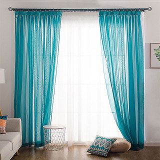 Smarties Soft Teal Sheer Curtain 5