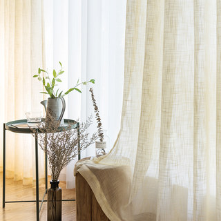 Cotton Club Cream Semi Sheer Curtain