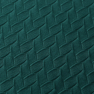 Scandinavian Basketweave Teal Embossed Velvet Blackout Curtains 4