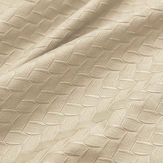 Scandinavian Basketweave Cream Off White Embossed Velvet Blackout Curtains 3