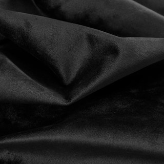 Smooth Onyx Black Velvet Curtain Drapes 2