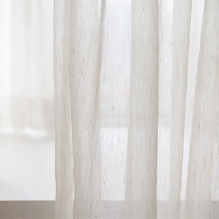 Natural Linen Cotton Blend Sheer Curtain 2