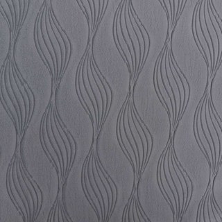 Surf 3D Jacquard Wave Patterned Silvery Gray Crushed Curtain