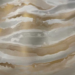 Marble Mirage Luxury Jacquard Abstract Cream & Gold Curtain 3