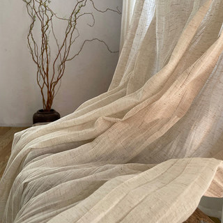 Love Crush Linen Style Crinkle Sheer Curtain 2