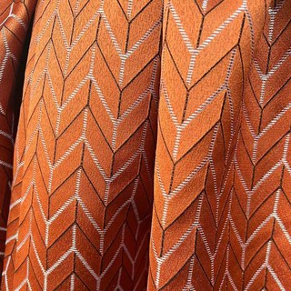 Elegante Art Deco Chevron Orange Curtain 4