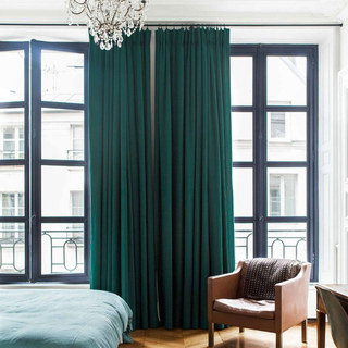 Fine Teal Velvet Curtain