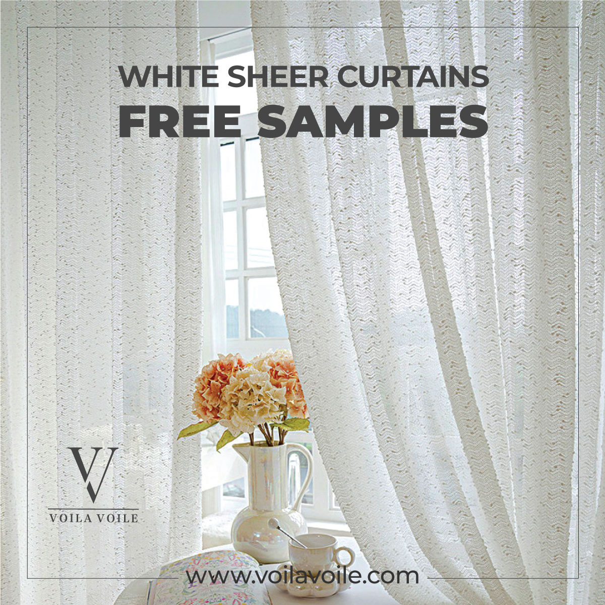 white voile curtains