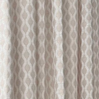 Enchanted Ogee Geometric Cream Taupe Curtains 2