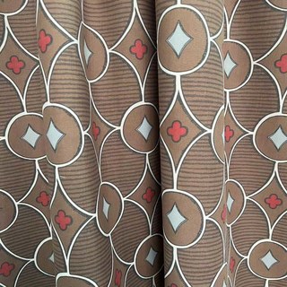 Quatrefoil Delight Geometric Brown Chenille Curtains 4