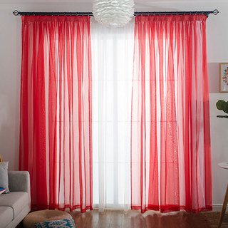 Smarties Red Soft Sheer Curtain