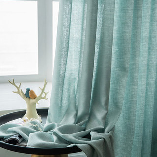 The Bright Side Mint Green Heavy Semi Sheer Curtain