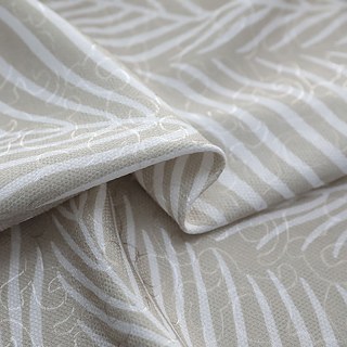 Dancing Seagrass Mocha Cream Floral Curtains