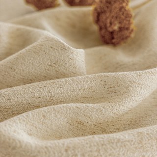 Natures Hug Cream Oatmeal Heavy Linen Sheer Curtain 4