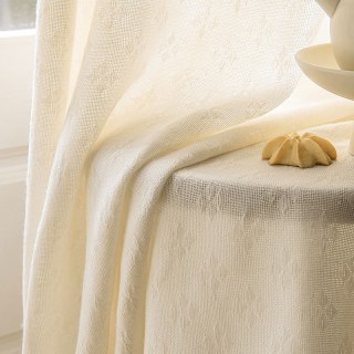 Diamond Veil Cream Geometric Sheer Curtain 2