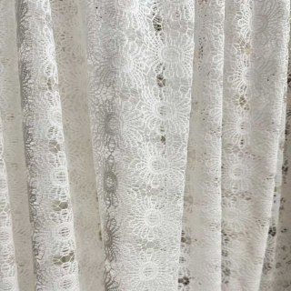 Sunflower Jacquard Ivory White Lace Net Curtain 1